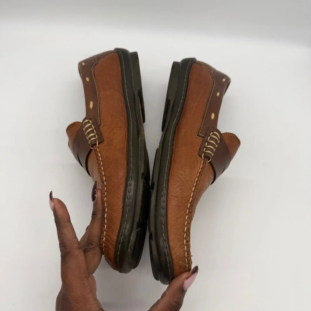 Johnston & Murphy Mens Brown Leather Penny Loafers 20-2690 Size 9M